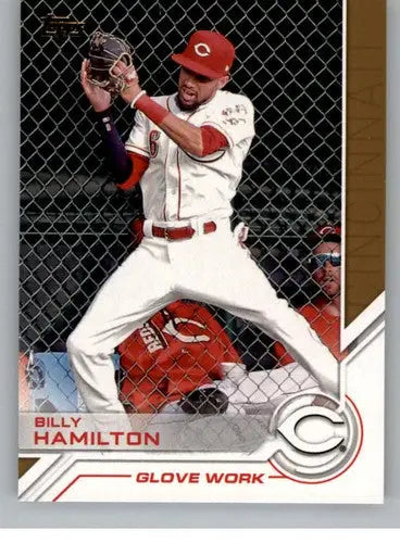 Billy Hamilton baseball card from 2017 Topps Update Salute with original gloss