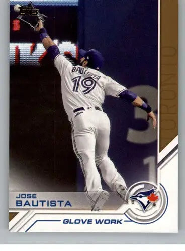 Original gloss baseball card from 2017 Topps Update Salute featuring Jose Bautista