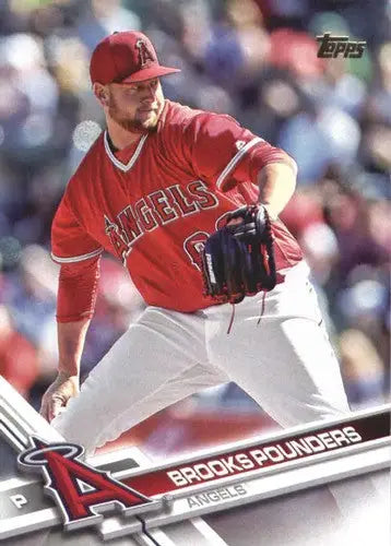 2017 Topps Update US129 Brooks Pounders baseball card featuring Brooks Pounders NM-MT