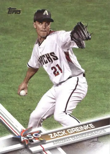 Original gloss 2017 Topps Update US130 Zack Greinke Diamondbacks baseball card