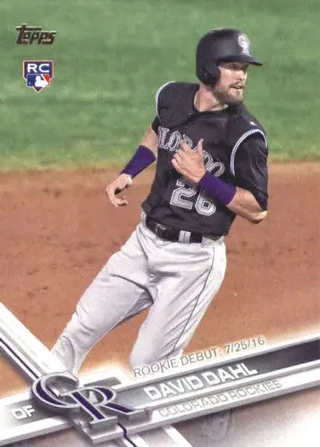 Original gloss 2017 Topps Update US146 David Dahl baseball card NM-MT Rockies