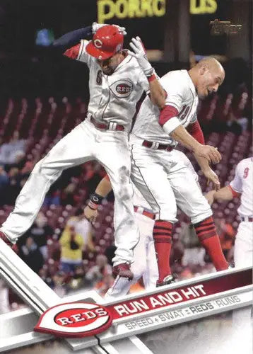 Baseball card from 2017 Topps Update US155 Run and Hit with original gloss