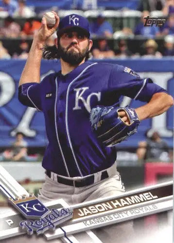 2017 Topps Update US172 Jason Hammel baseball card with original gloss Royals ID 3562