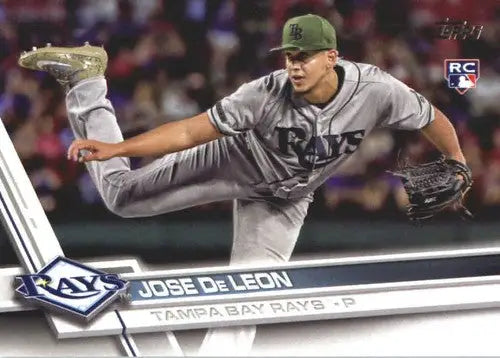 2017 Topps Update US186 Jose De Leon Rookie Baseball Card with Original Gloss