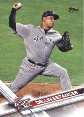 Original gloss 2017 Topps Update US197 Dellin Betances Yankees baseball card