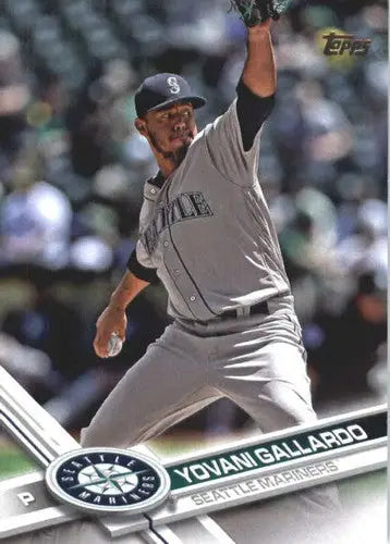 Original gloss 2017 Topps Update US213 Yovani Gallardo Mariners baseball card