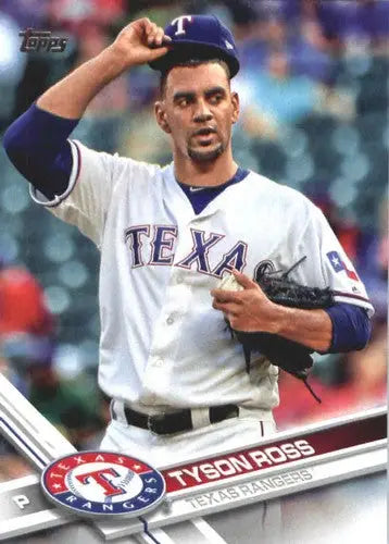 Baseball trading card of Tyson Ross Texas Rangers 2017 Topps Update original gloss