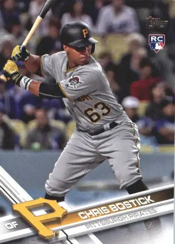 2017 Topps Update Chris Bostick rookie baseball card with original gloss