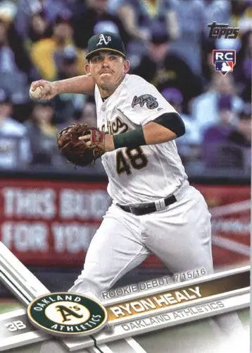 2017 Topps Update Ryon Healy Baseball Card with Original Gloss Athletics ID 5837