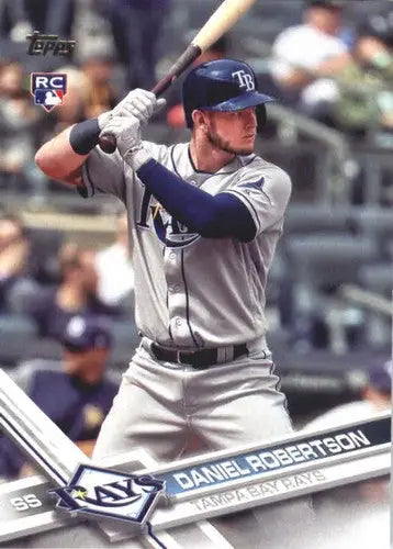 Original gloss Baseball card of Daniel Robertson from 2017 Topps Update US250 rookie