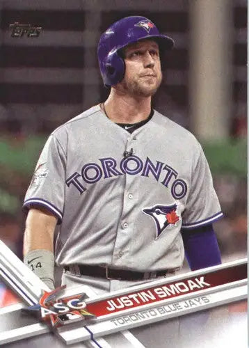 2017 Topps Update US272 Justin Smoak Blue Jays baseball card close-up image