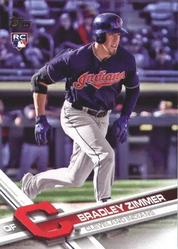 Original gloss 2017 Topps Update US275 Bradley Zimmer rookie baseball card
