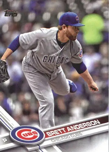 Original gloss baseball card US280 Brett Anderson Topps Update 2017 NM-MT Cubs