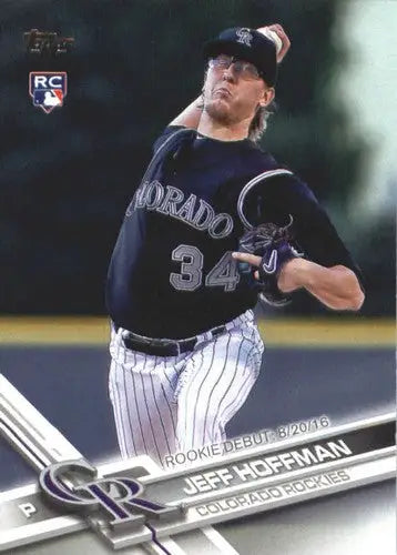 Original gloss 2017 Topps Update US286 Jeff Hoffman Rockies baseball card