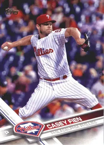 2017 Topps Update Casey Fien baseball card with original gloss displayed