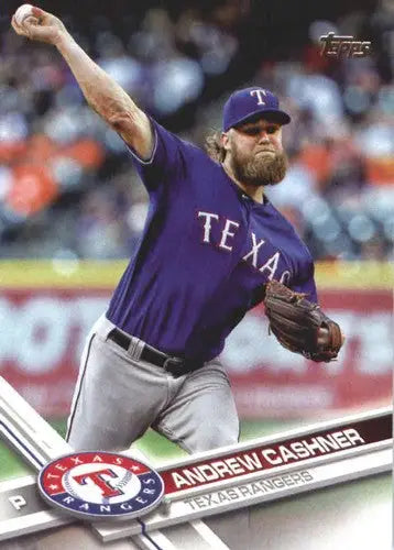 Baseball card US63 Andrew Cashner Topps Update 2017 Rangers NM-MT ID 5714