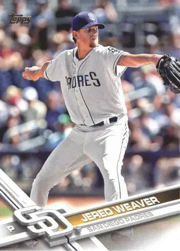2017 Topps Update #US68 Jered Weaver NM-MT Padres - Baseball Card Single