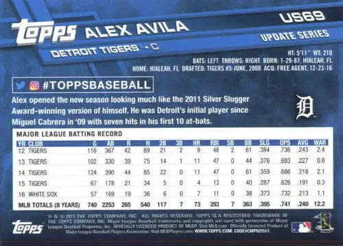 2017 Topps Update #US69 Alex Avila NM-MT Tigers ID:5717 - Baseball Card Single