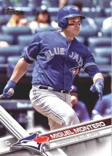 Original gloss 2017 Topps Update US76 Miguel Montero Blue Jays baseball card