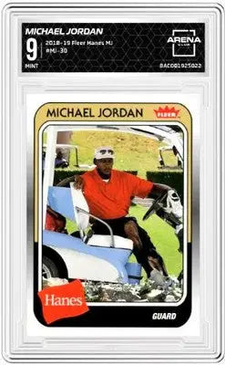 Graded Michael Jordan basketball card from Fleer Hanes MJ Michael Jordan Arena Club