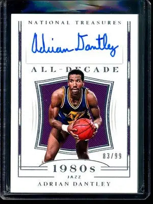 2018-19 Panini National Treasures Adrian Dantley #AD-ADL 83/99 Basketball