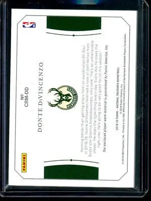 2018-19 Panini National Treasures Donte DiVincenzo #CRM-DD RC 01/25 Basketball - Basketball Card Single