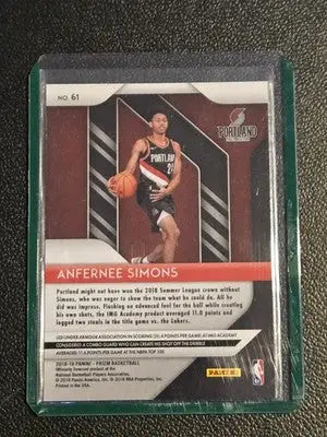 2018-19 Panini Prizm #61 Anfernee Simons - Basketball Card Single