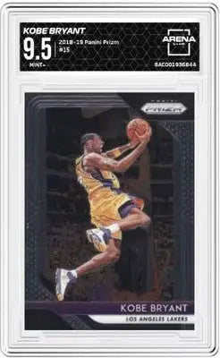 Professionally graded 2018-19 Panini Prizm Kobe Bryant basketball card in AC 9.5