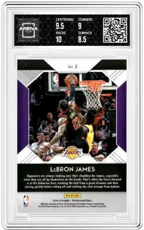 2018-19 Panini Prizm LeBron James #2 Basketball Arena Club 9 - Basketball Card Single
