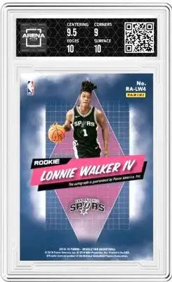 Graded Panini Revolution Lonnie Walker IV Rookie Auto Card in product 2018-19 Panini Revolution