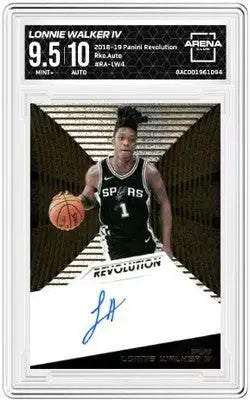 Graded Panini Revolution Lonnie Walker rookie auto trading card with autograph