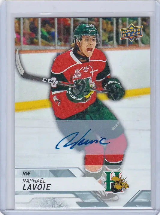 2018-19 Upper Deck CHL Auto Raphael Lovoie Halifax Mooseheads - Hockey Card Single