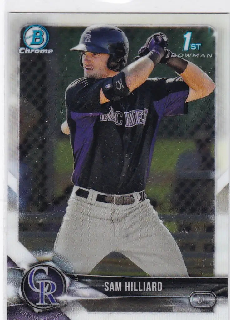 2018 Boman Chrome Prospects #BCP13 Sam Hilliard Colorado Rockies