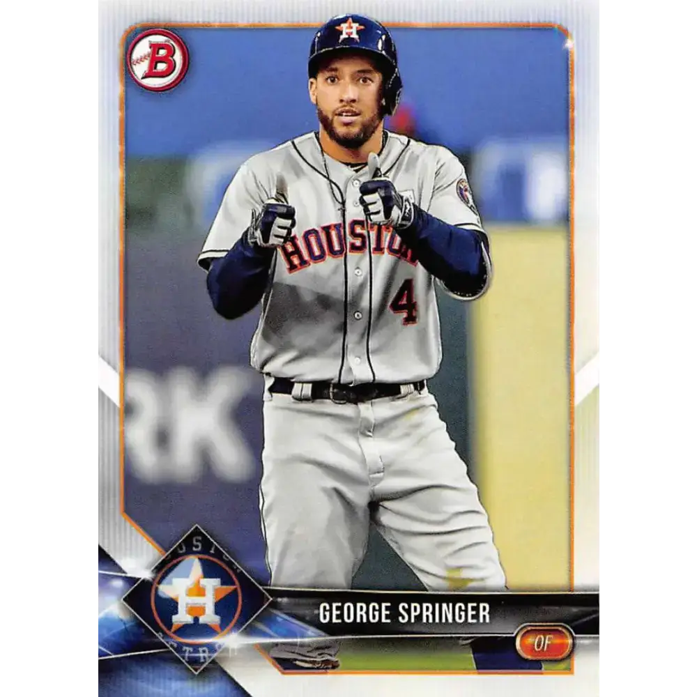 2018 Bowman #14 George Springer NM-MT Houston Astros Baseball Card - Baseball Card Single