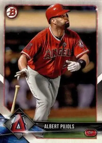 2018 Bowman Albert Pujols baseball trading card with original gloss NM-MT Angels