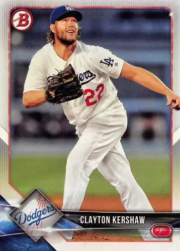 2018 Bowman #64 Clayton Kershaw NM-MT Dodgers - Baseball Card Single