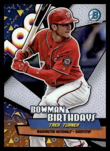 2018 Bowman Birthdays #BB-TT Trea Turner NM-MT Nationals - Baseball Card Single