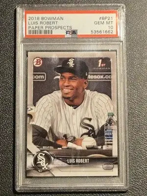 2018 Bowman #BP21 Luis Robert Prospects PSA 10 - Baseball Card Single