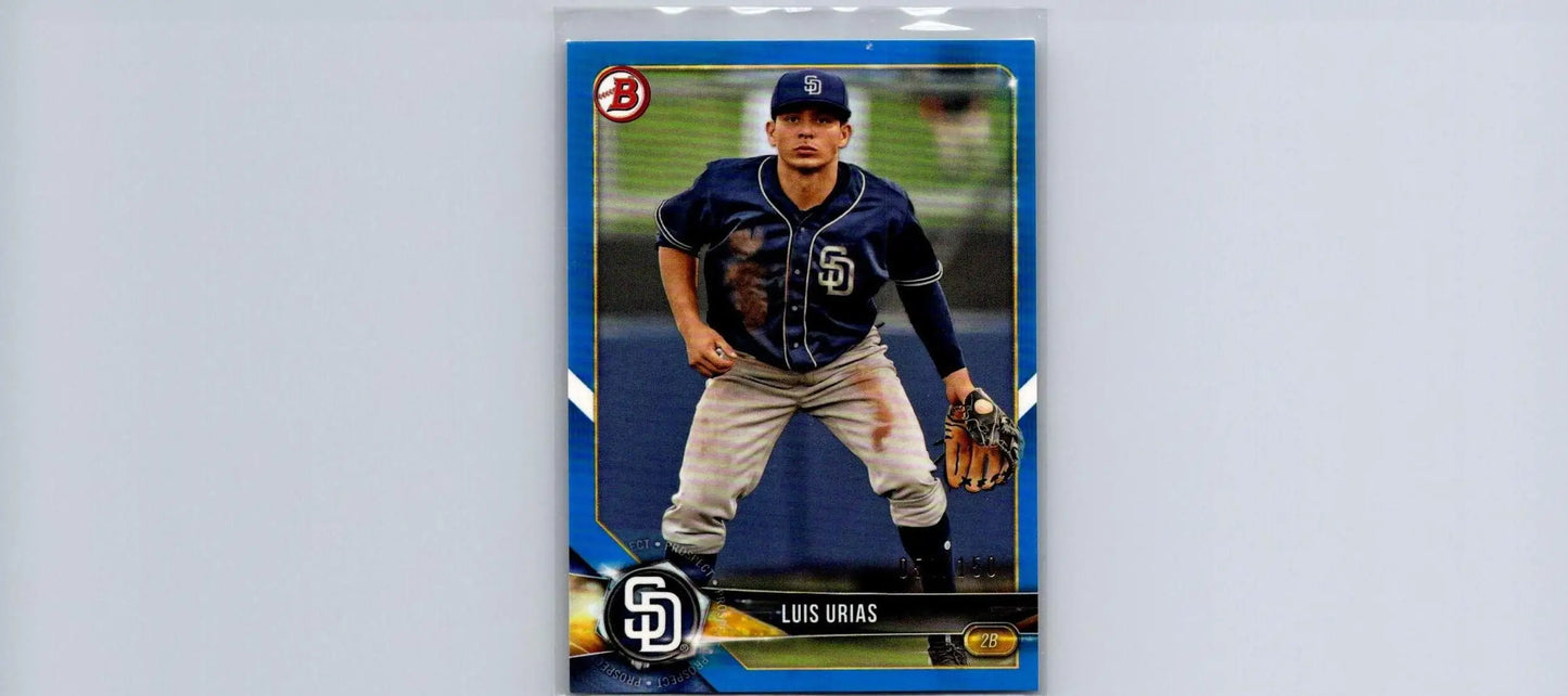 2018 Bowman BP57 Luis Urias Prospects Blue Baseball Card #/150 for collectors