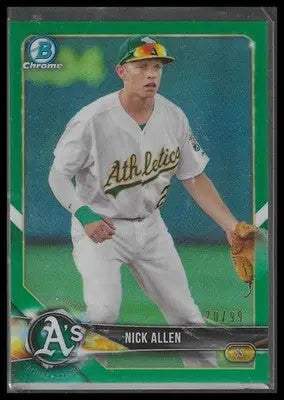 2018 Bowman Chrome #BCP158 Nick Allen Prospects Green Refractor #/99