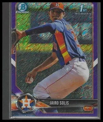2018 Bowman Chrome #BCP232 Jairo Solis Prospects Purple Shimmer Refractor #/655