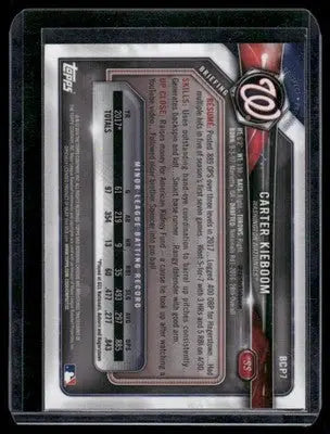 2018 Bowman Chrome Carter Kieboom #BCP7 Refractor 4/30. Baseball - Baseball Card Single