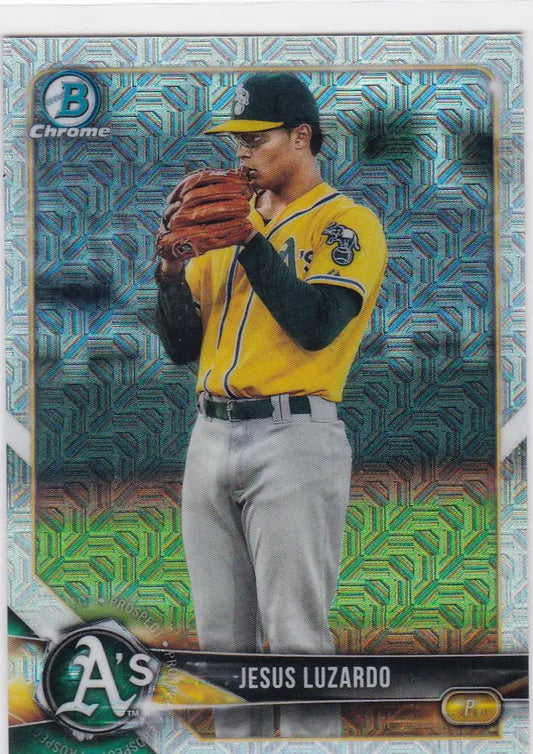 2018 Bowman Chrome MOJO #BCP126 Jesus Luzardo Oakland Athletics - Baseball Card Single