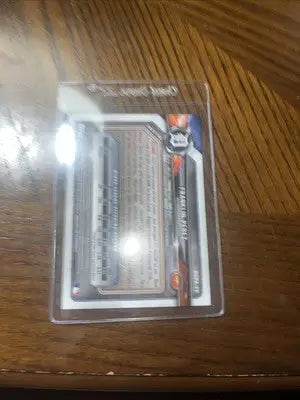 Encased Bowman Chrome Prospect Autographs Franklin Perez baseball card refractor /499