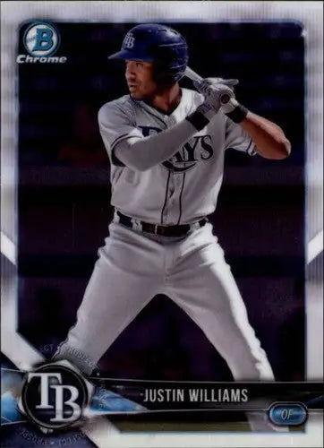 2018 Bowman Chrome Prospects #BCP10 Justin Williams NM-MT Rays - Baseball Card Single