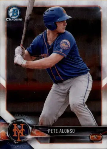 Original gloss Bowman Chrome Prospects Pete Alonso baseball card BCP137 Mets NM-MT