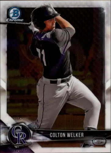 2018 Bowman Chrome Prospects Colton Welker baseball card with original gloss NM-MT