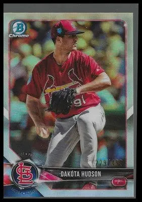 2018 Bowman Chrome Prospects Refractor #BCP176 Dakota Hudson #229/499 - Baseball Card Single