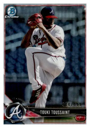 Touki Toussaint Bowman Chrome Prospects baseball card with original gloss and refractor finish