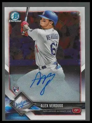 2018 Bowman Chrome Chrome Rookie Autographs #BCRA-AV Alex Verdugo